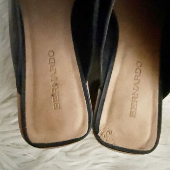 BERNARDO x NORDSTROM | Sadie Mule Clog Slide On Bow Clogs Black Brown | Size 9 - Picture 8 of 13